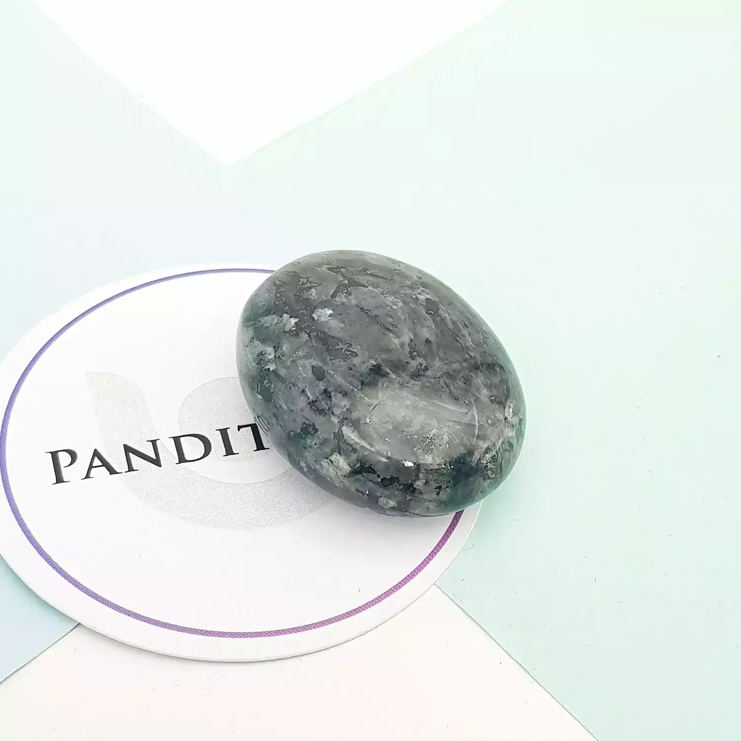 Larvikite Healing Crystal Palm Stone