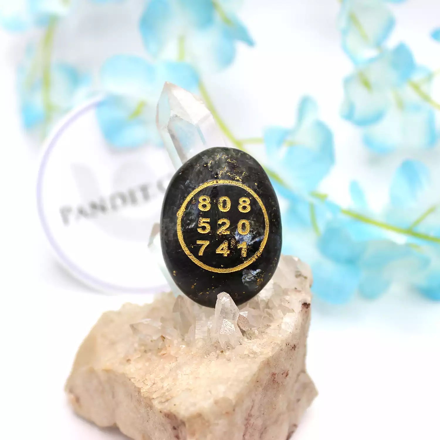 Larvikite Zibu Symbol Coin - For Intuition - Pandit.com