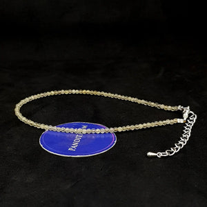 Lemon Quartz Anklet — close-up of gemstone beads detail