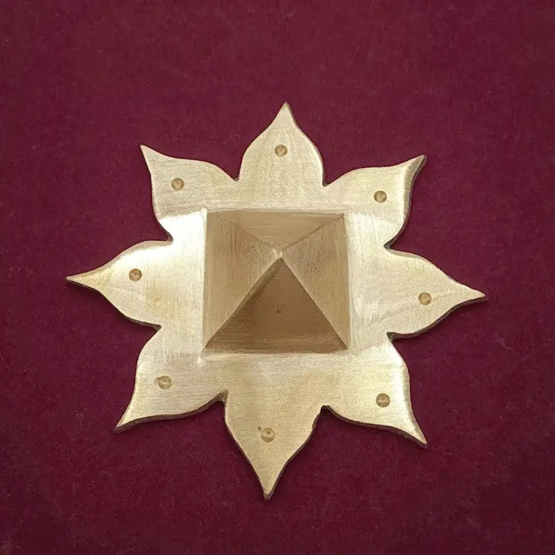 Lotus Flower Plate with Pyramid - Small