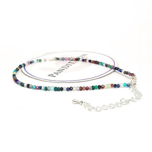 Mix Gemstone Anklet — close-up of gemstone beads detail