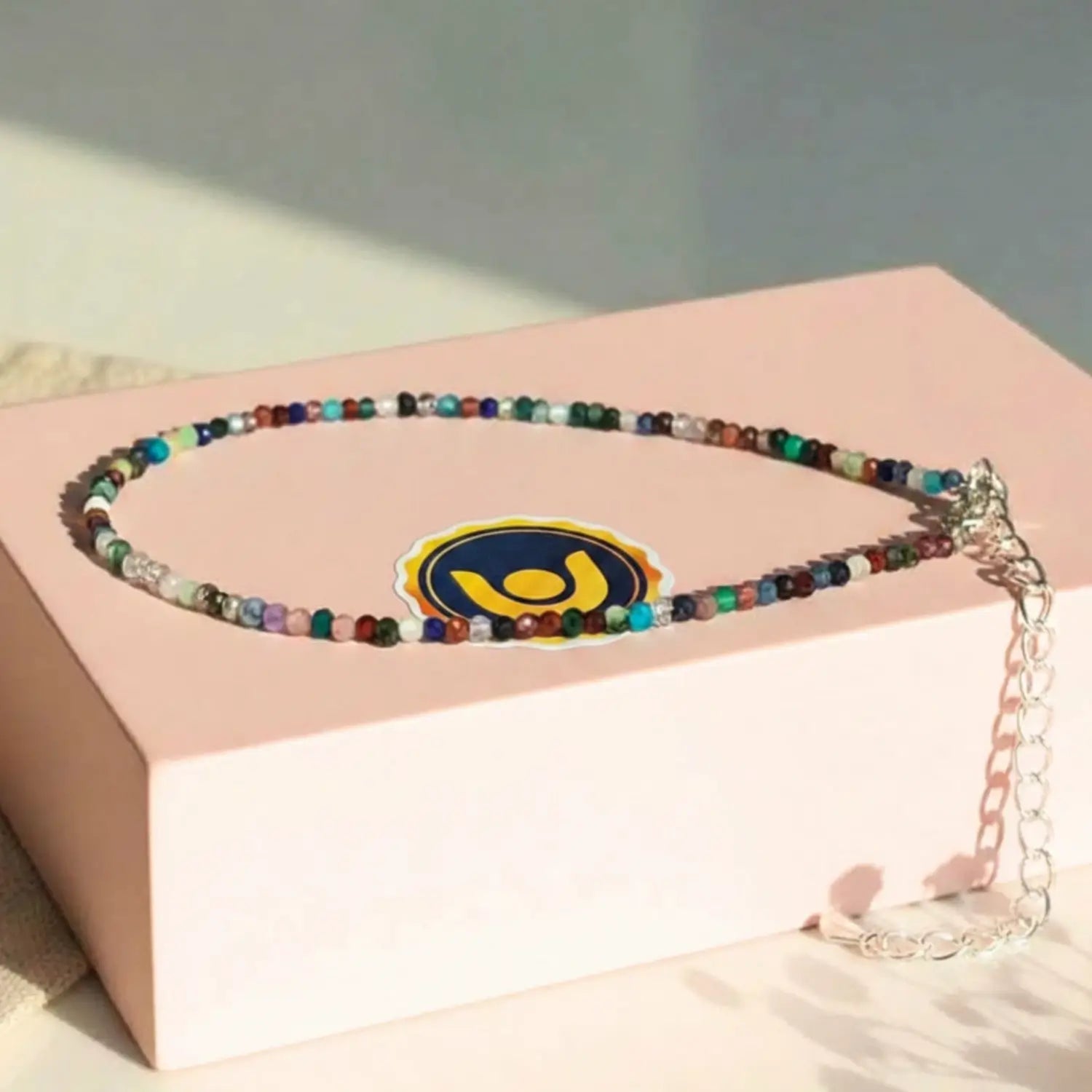 Mix Gemstone Anklet — main anklet view showing stones and chain