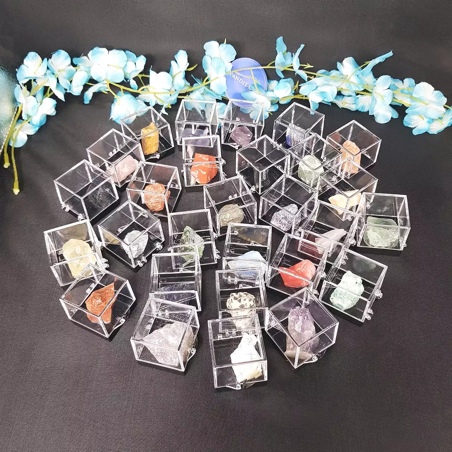 Mini Stones Natural Mini Raw Stones Set - Pocket Crystals - Pandit.com