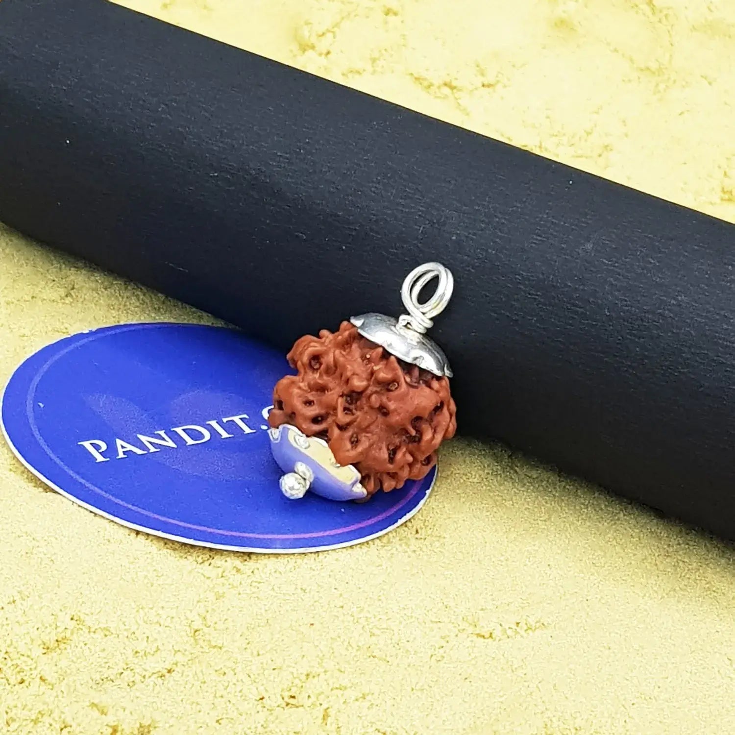 One Mukhi Premium Rare Rudraksha — close-up macro showing surface texture and natural lines
