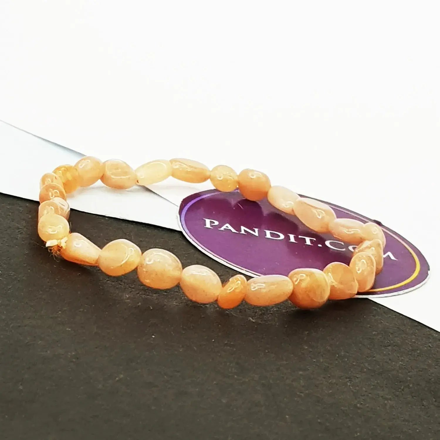 Peach Moonstone Tumble Bracelet
