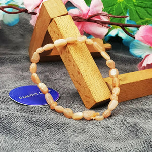Peach Moonstone Tumble Bracelet