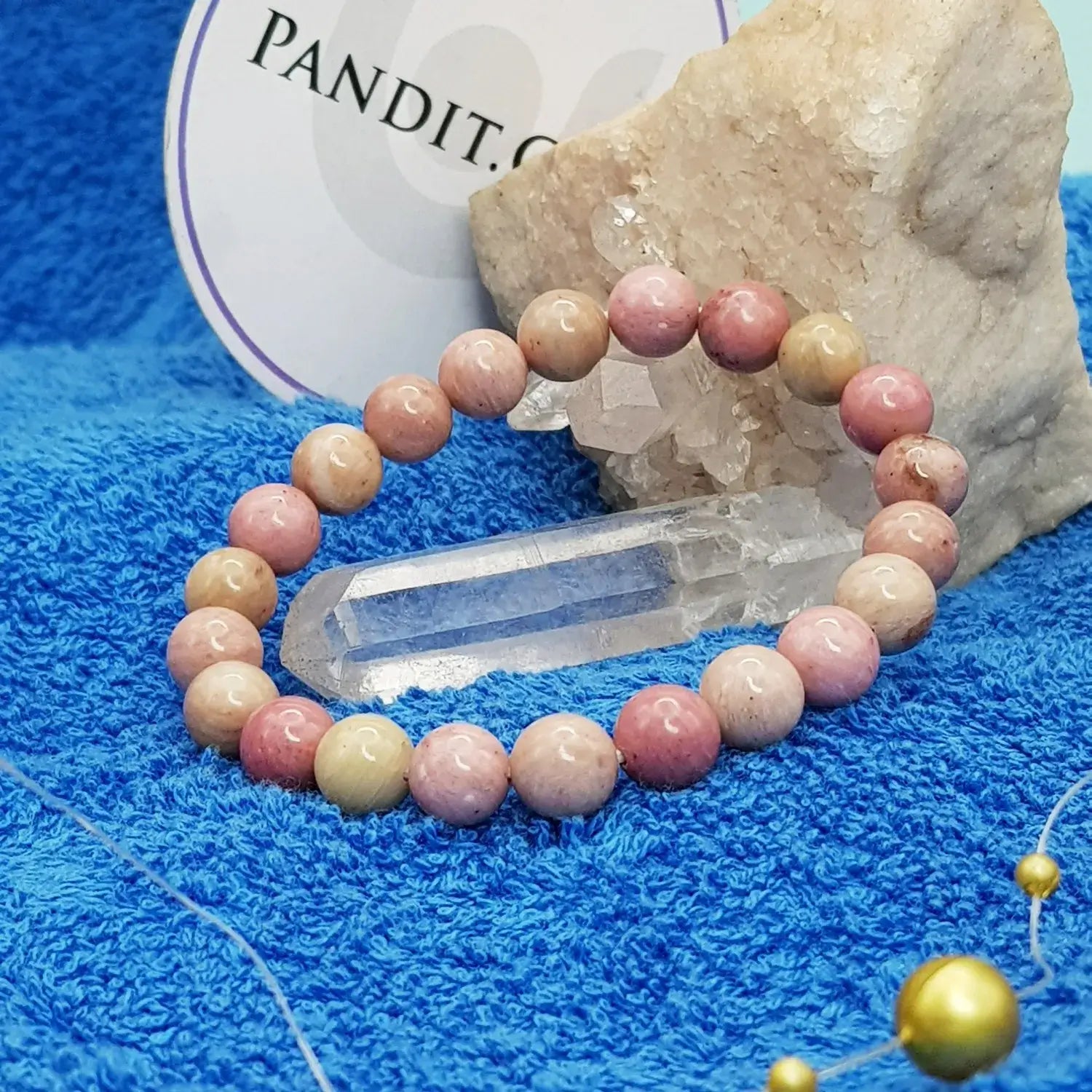 Pink Rhodonite Bracelet - To Boosts Immunity and Career Growth