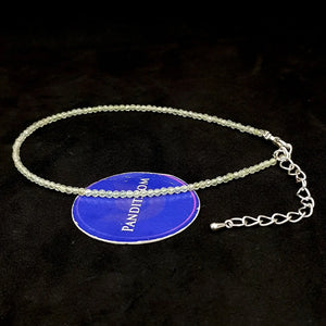 Prehnite Anklet — close-up of gemstone beads detail