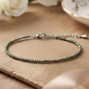 Pyrite Anklet — worn on ankle demonstration