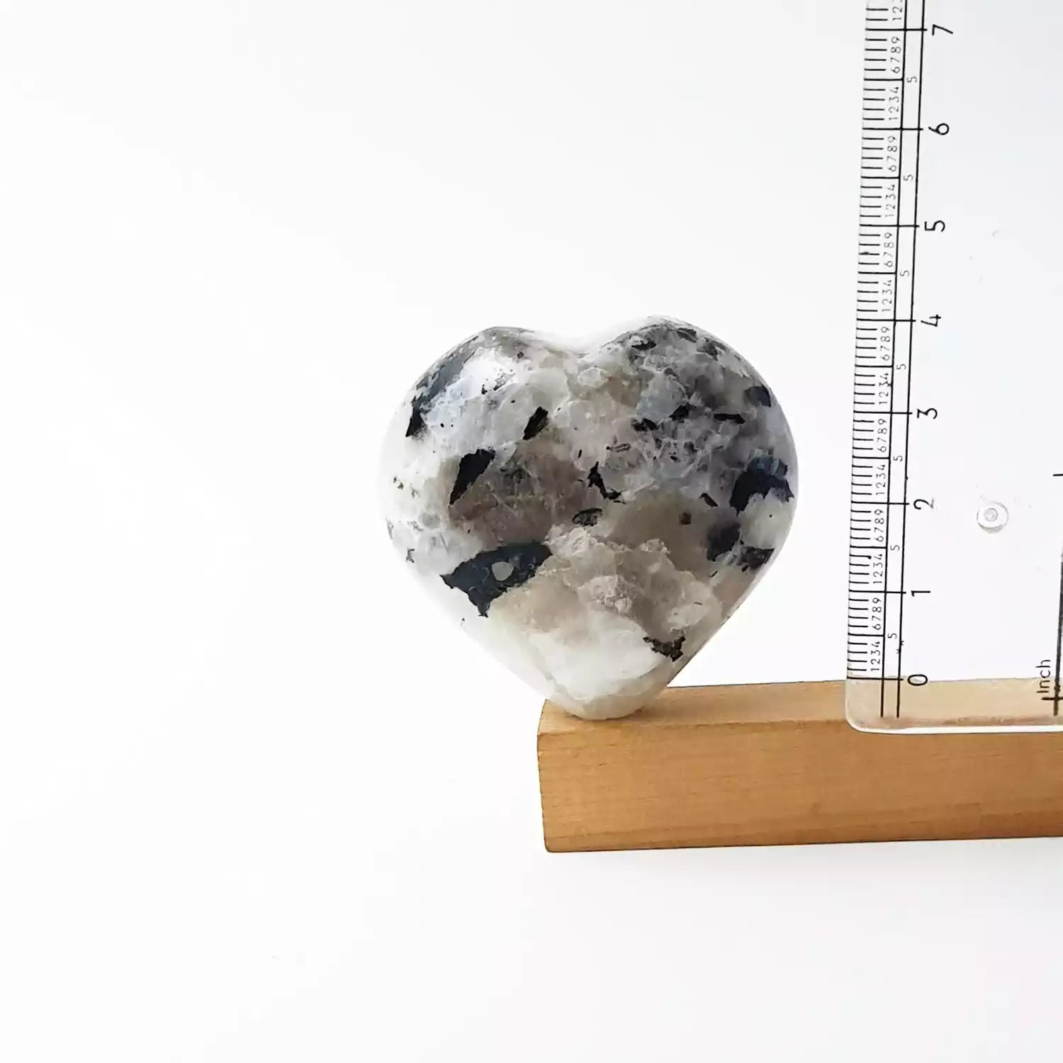 Rainbow Moonstone Healing Crystal Heart Stone