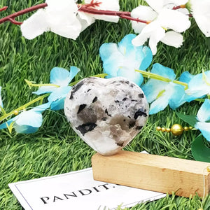 Rainbow Moonstone Healing Crystal Heart Stone