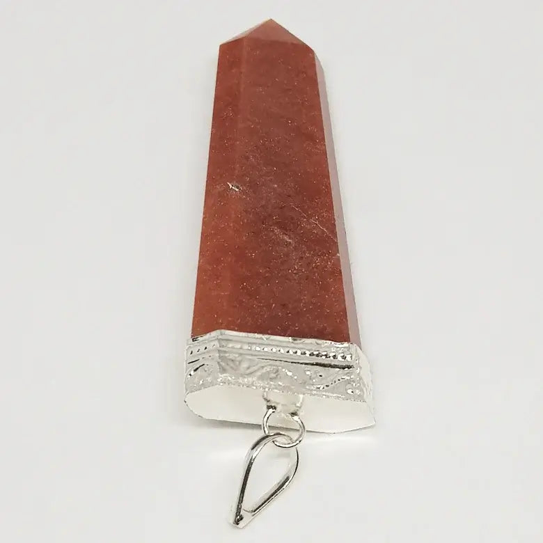 Red Aventurine 7 Chakra Pencil Pendant
