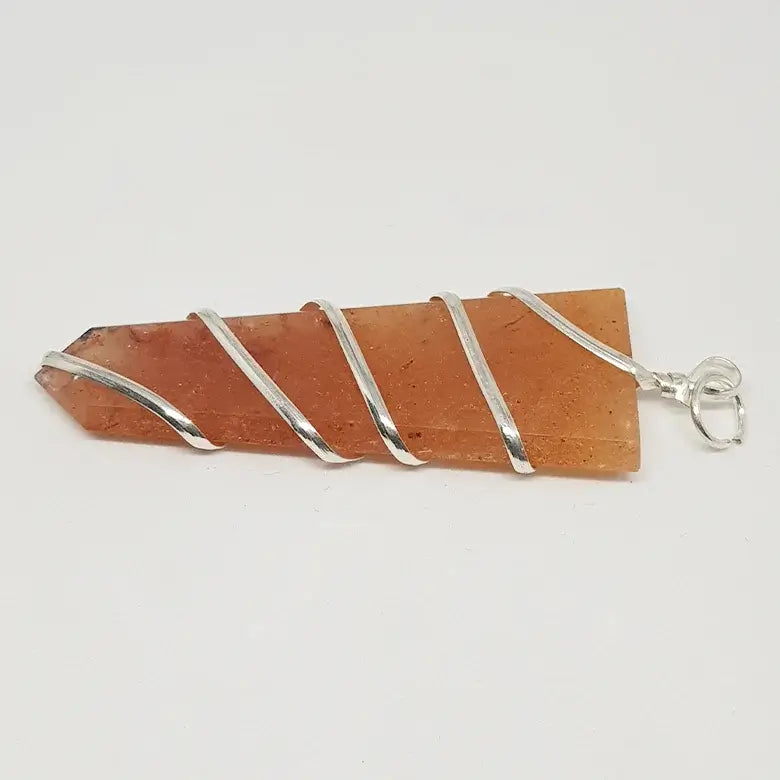 Red Aventurine Spiral Pencil Pendant