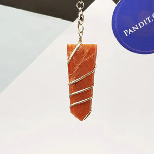 Red Aventurine Spiral Pencil Pendant
