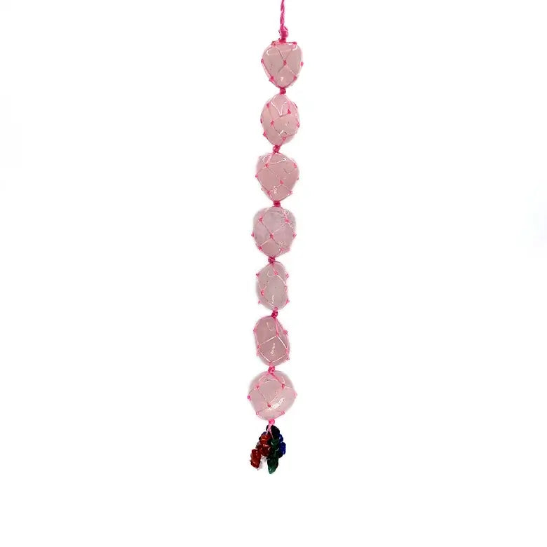 Rose Quartz Car Hanging Tumble Stones