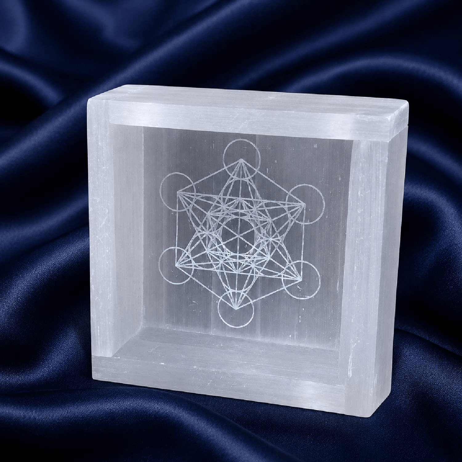 Selenite Urja Yantra Square Charging Bowl