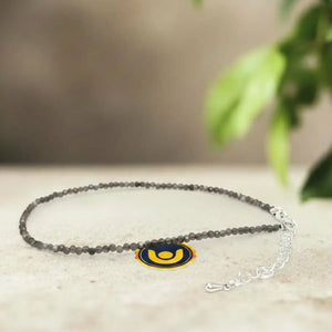 Silver Moonstone Anklet — main anklet view showing stones and chain