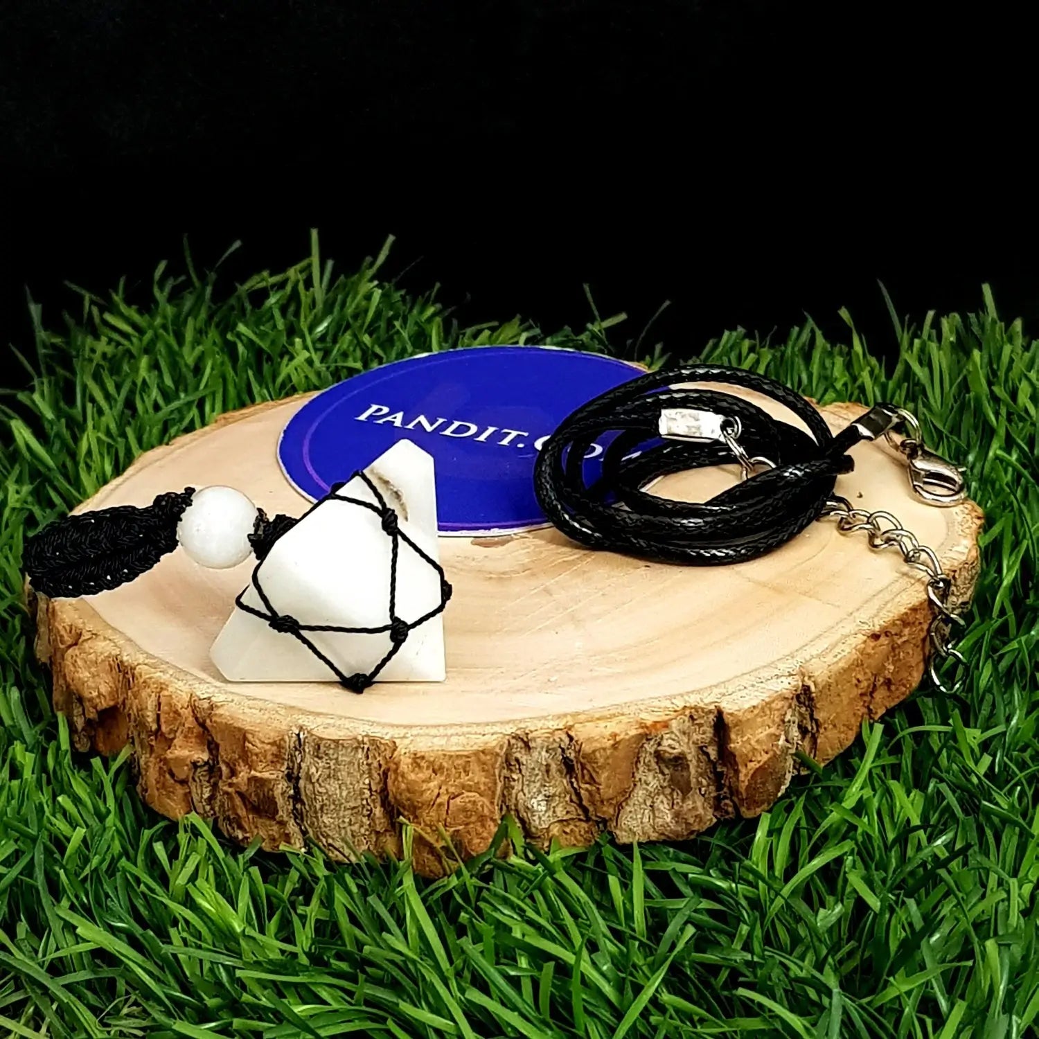 Snow Quartz Pyramid Pendant