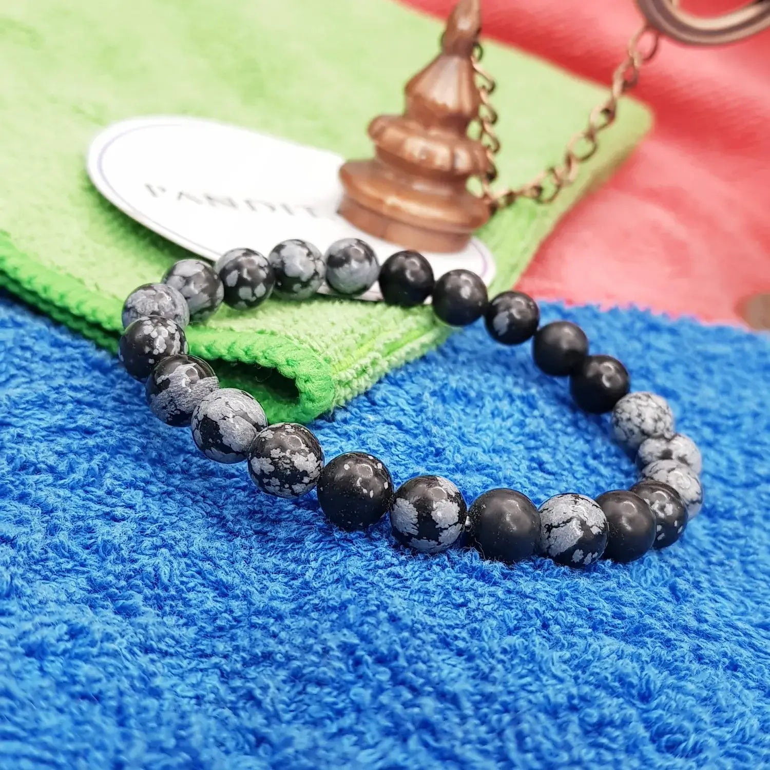 Snowflake Obsidian Bracelet