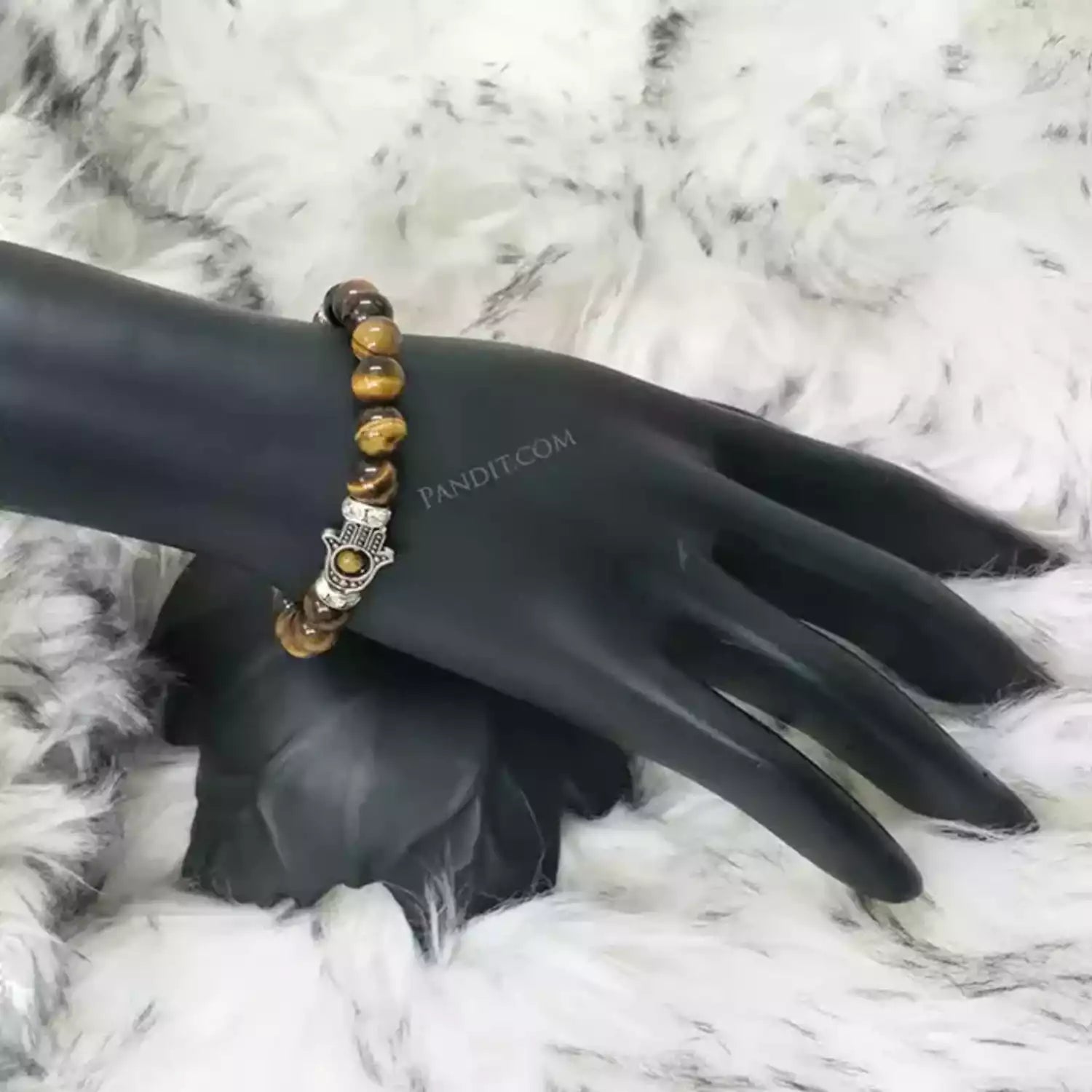 Tiger 7 Chakra with Hamza Symbol Bracelet