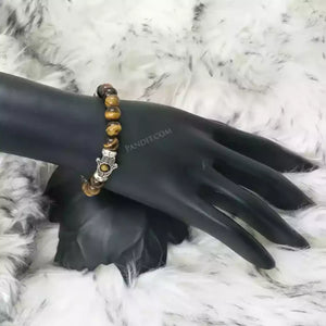 Tiger 7 Chakra with Hamza Symbol Bracelet
