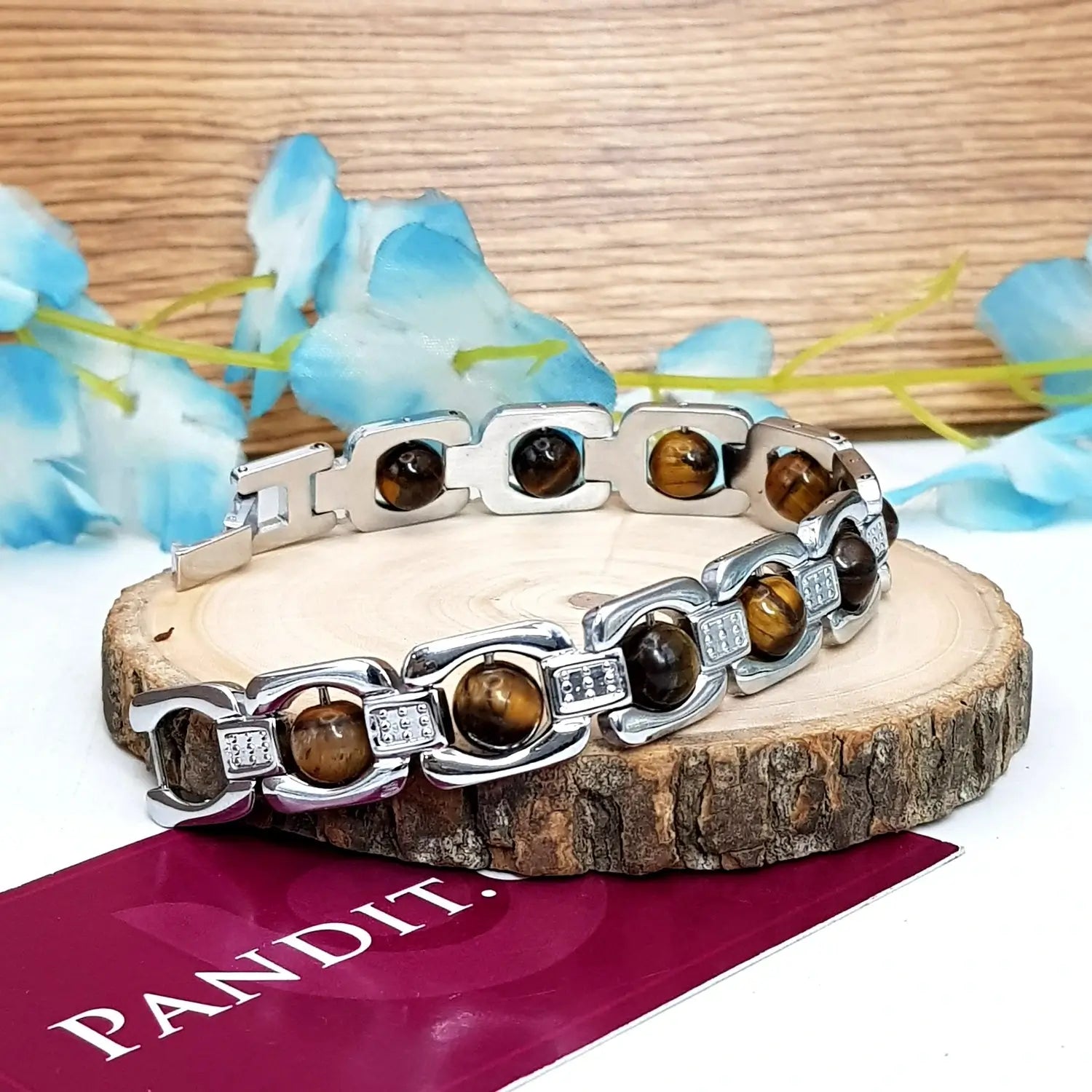 Silver Plated Tiger Eye Bracelet