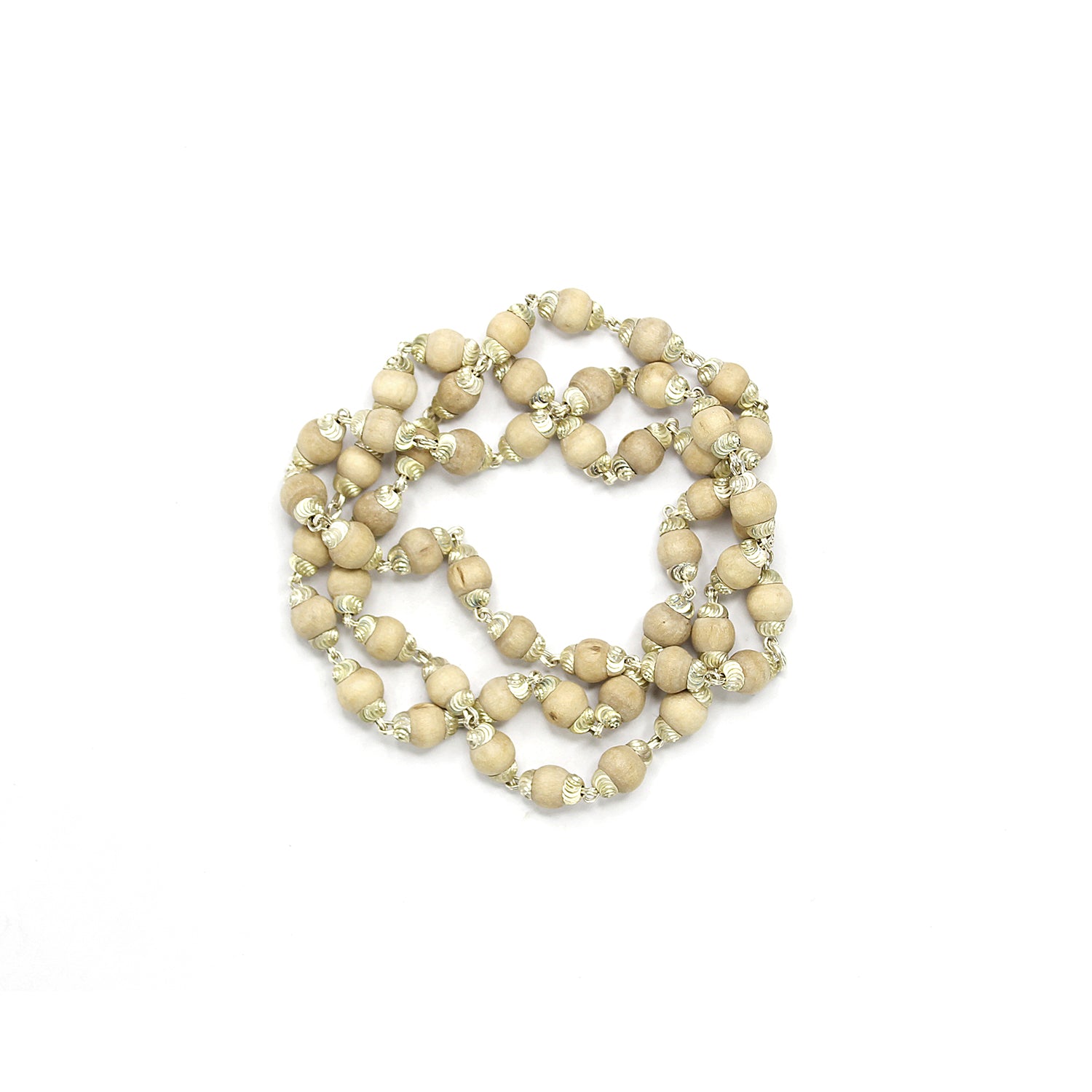 Tulsi Mala With Silver Capping