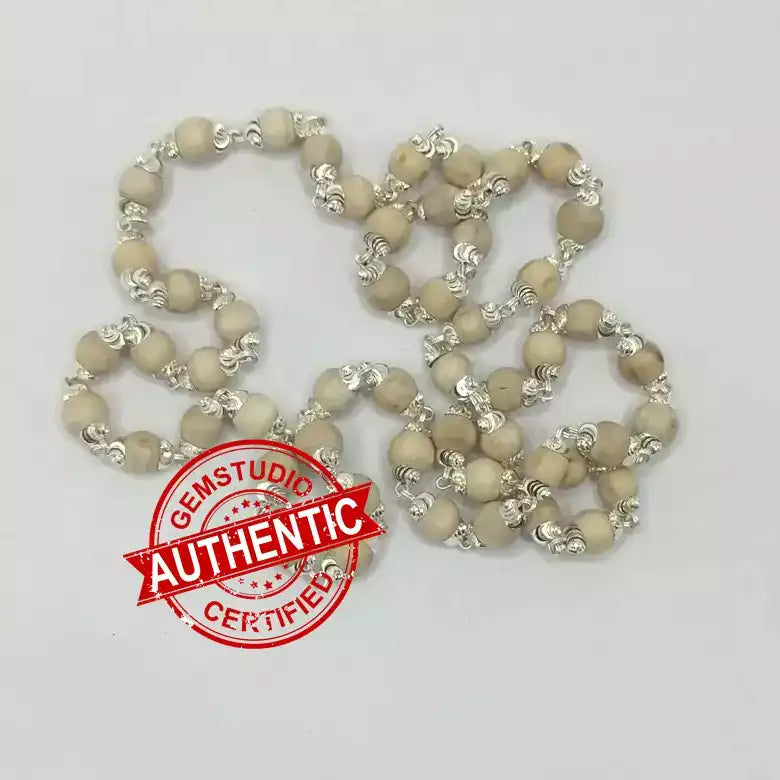 Tulsi Mala with Silver Capping