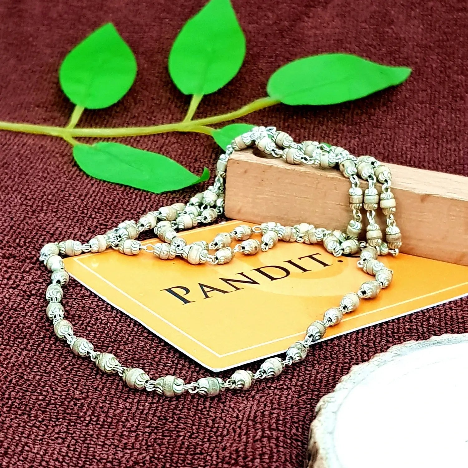 Tulsi Mala with Silver Capping - Premium