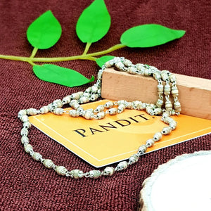 Tulsi Mala with Silver Capping - Premium