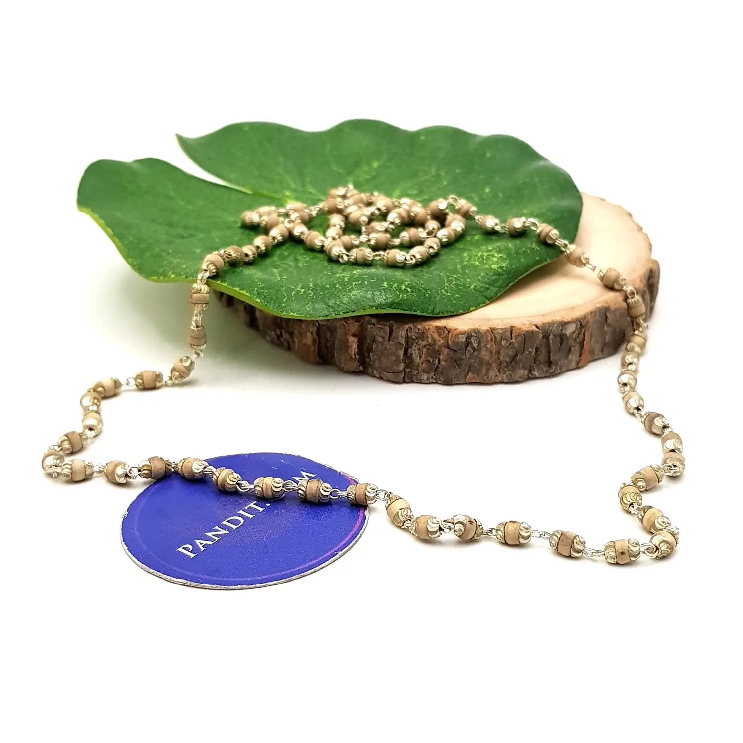 Tulsi Mala with Silver Capping - Premium