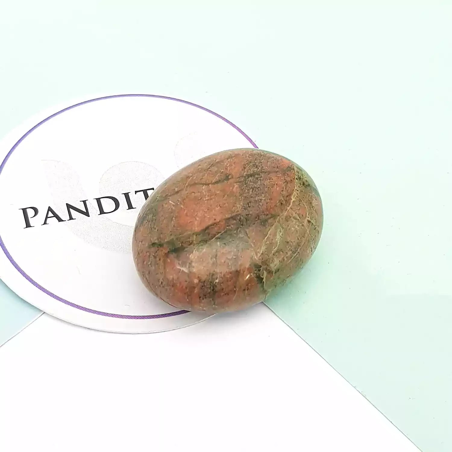 Unakite Healing Crystal Palm Stone