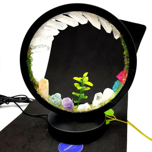 Zen Garden Real Crystal Gemstone LED Lamp — alternate angle view