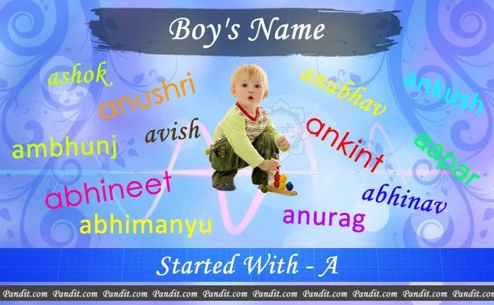 Indian Boy Names Starting With A