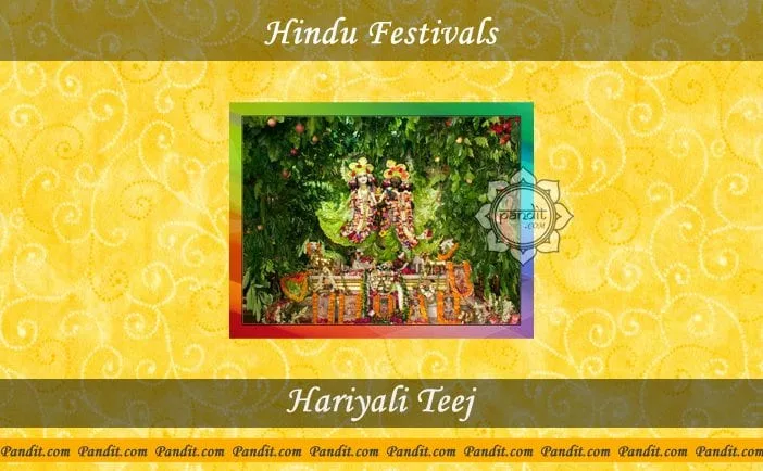 Hariyali Teej celebration with Indian rituals