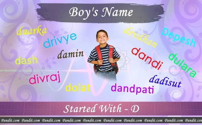 Indian Boy Names Starting With D