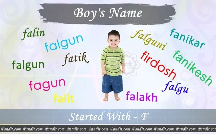 Indian Boy Names Starting With F
