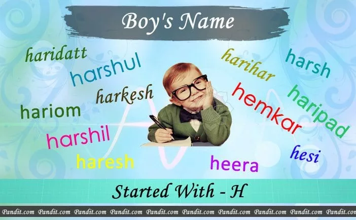 Indian Boy Names Starting With H
