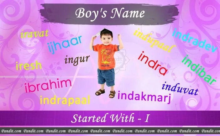 Indian Boy Names Starting With I
