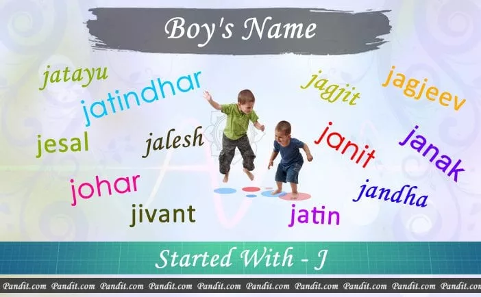 Indian Boy Names Starting With J