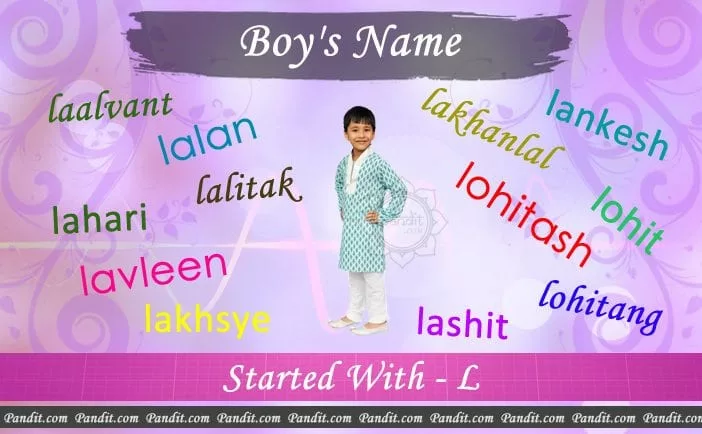 Indian Boy Names Starting With L
