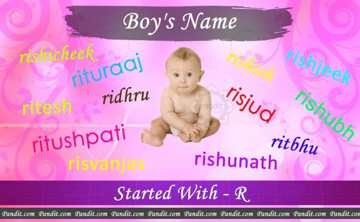 Indian Boy Names Starting With R