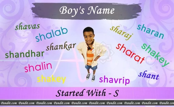 Indian Boy Names Starting With S