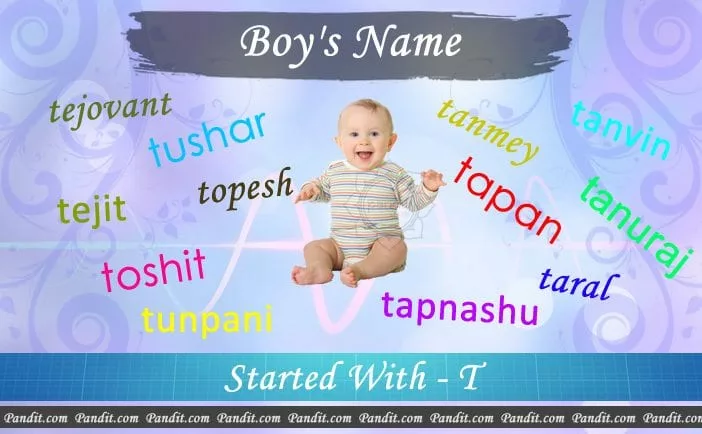 Indian Boy Names Starting With T