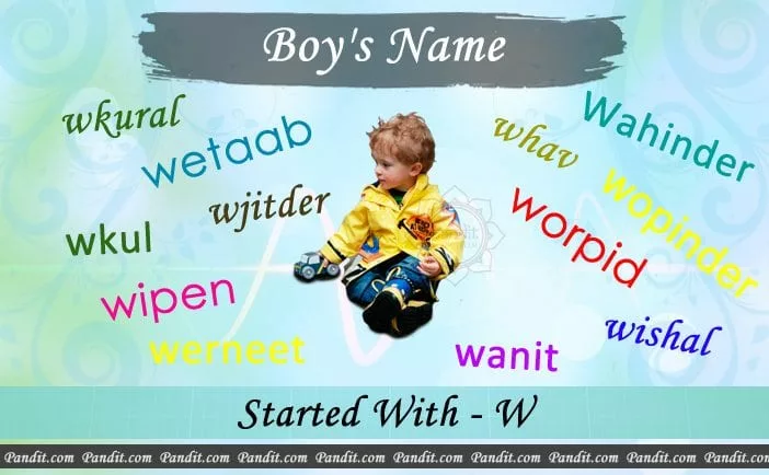 Indian Boy Names Starting With W