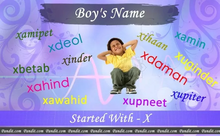 Indian Boy Names Starting With X