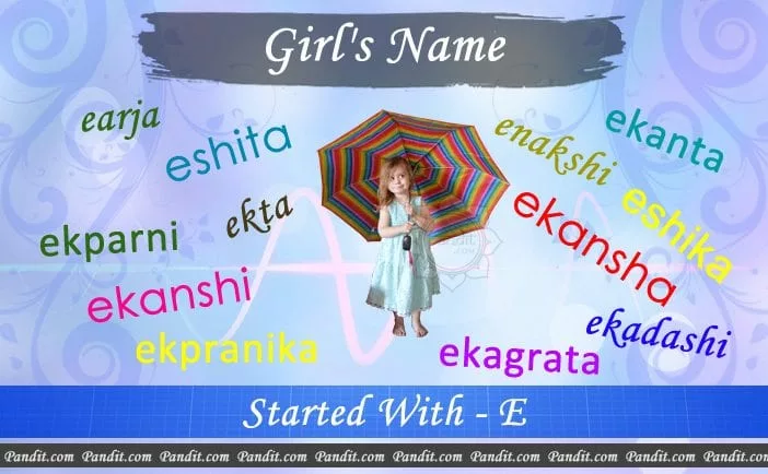 Girl’s name starting with e