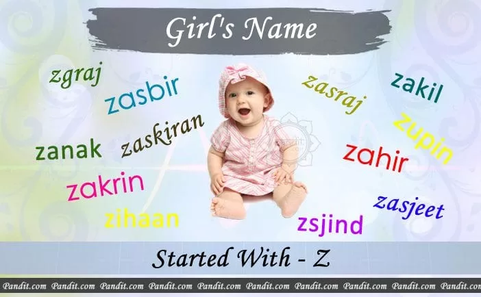 Girl’s name starting with Z