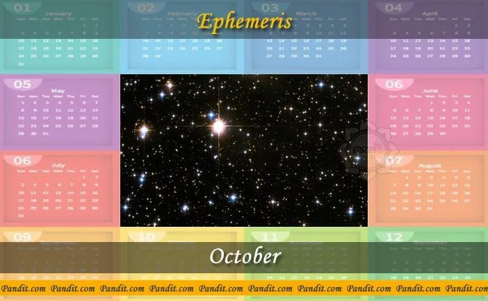 Free Astrology Ephemeris - October 2016