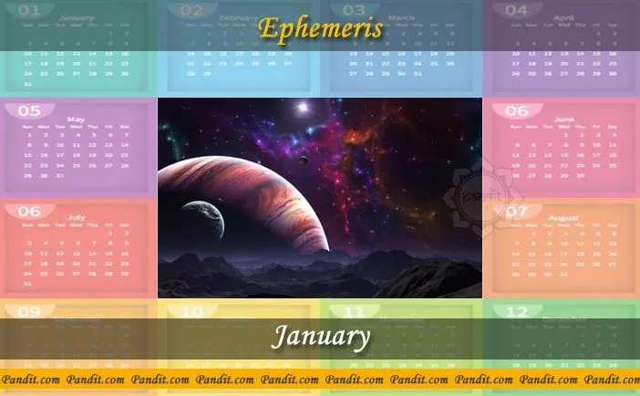Free Astrology Ephemeris - January 2016